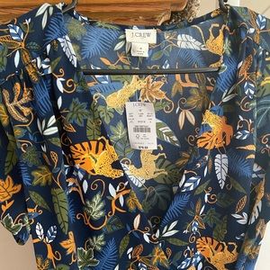 JCrew printed wrap dress